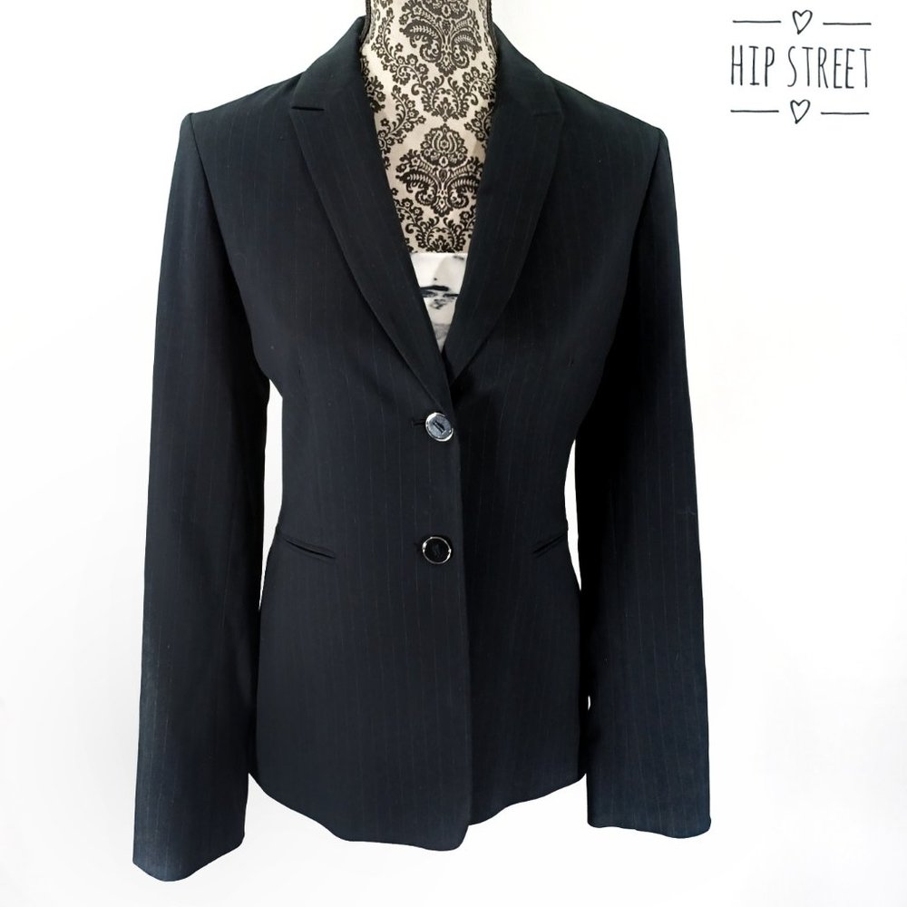 CALVIN KLEIN 2 Button Pinstripe Stretch Blazer Jacket 8